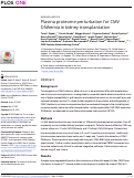 Cover page: Plasma proteome perturbation for CMV DNAemia in kidney transplantation.