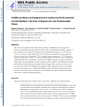 Cover page: Childhood Abuse and Aggression in Adolescent Girls Involved in Child Welfare: The Role of Depression and Posttraumatic Stress