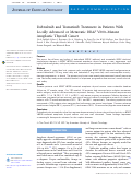 Cover page: Dabrafenib and Trametinib Treatment in Patients With Locally Advanced or Metastatic BRAF V600–Mutant Anaplastic Thyroid Cancer