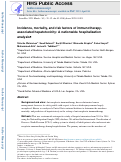 Cover page: Incidence, mortality, and risk factors of immunotherapy-associated hepatotoxicity: A nationwide hospitalization analysis