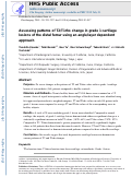 Cover page: Assessing patterns of T2/T1rho change in grade 1 cartilage lesions of the distal femur using an angle/layer dependent approach