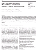 Cover page: Improvise, Adapt, Overcome: How COVID-19 Transformed Inpatient Pediatric Gastroenterology.