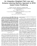 Cover page: An Integrative Weighted Path Loss and Extreme Learning Machine Approach to RFID based Indoor Positioning