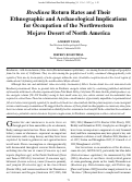 Cover page: Brodiaea Return Rates and Their Ethnographic and Archaeological Implications for Occupation of the Northwestern Mojave Desert of North America