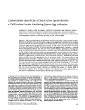 Cover page: Carbohydrate specificity of sea urchin sperm bindin: a cell surface lectin mediating sperm-egg adhesion.