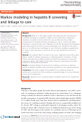 Cover page: Markov modeling in hepatitis B screening and linkage to care