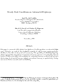 Cover page: Steady State Conditions on Automated Highways