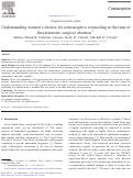 Cover page: Understanding women's desires for contraceptive counseling at the time of first-trimester surgical abortion.