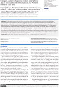 Cover page: Using an Audience Response System Smartphone App to Improve Resident Education in the Pediatric Intensive Care Unit