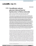 Cover page: Fenofibrate reduces glucose-induced barrier dysfunction in feline enteroids.