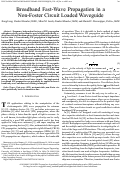 Cover page: Broadband Fast-Wave Propagation in a Non-Foster Circuit Loaded Waveguide
