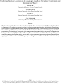 Cover page: Predicting Fixation Locations in 43 Languages based on Perceptual Constraints and Information Theory