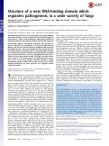 Cover page: Structure of a new DNA-binding domain which regulates pathogenesis in a wide variety of fungi
