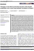 Cover page: Changes in microbial community structure of bio-fouled polyolefins over a year-long seawater incubation in Hawaii.