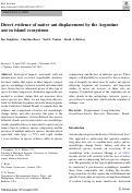 Cover page: Direct evidence of native ant displacement by the Argentine ant in island ecosystems