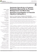 Cover page: Substrate Specificity of Cysteine Proteases Beyond the S2 Pocket: Mutagenesis and Molecular Dynamics Investigation of Fasciola hepatica Cathepsins L.