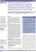 Cover page: Effects of exposure to direct and secondhand hookah and e-cigarette aerosols on ambient air quality and cardiopulmonary health in adults and children: protocol for a panel study.