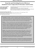 Cover page: Team Size and Stretching-Exercise Effects on Simulated Chest Compression Performance and Exertion