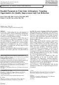 Cover page: Bundled Payments in Total Joint Arthroplasty: Targeting Opportunities for Quality Improvement and Cost Reduction