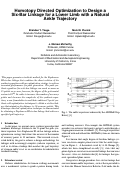 Cover page: Homotopy Directed Optimization to Design a Six-Bar Linkage for a Lower Limb With a Natural Ankle Trajectory