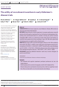 Cover page: The utility of recruitment incentives in early Alzheimer's disease trials