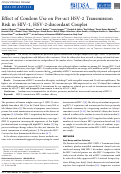 Cover page: Effect of Condom Use on Per-act HSV-2 Transmission Risk in HIV-1, HSV-2-discordant Couples