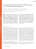 Cover page: The clathrin heavy chain isoform CHC22 functions in a novel endosomal sorting step