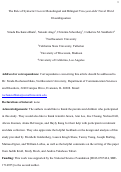 Cover page: The role of syntactic cues in monolingual and bilingual two-year-olds’ novel word disambiguation