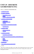 Cover page of Unit 29 - Discrete Georeferencing