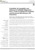 Cover page: Feasibility, Acceptability, and Influence of mHealth-Supported N-of-1 Trials for Enhanced Cognitive and Emotional Well-Being in US Volunteers