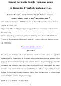 Cover page: Second-harmonic double-resonance cones in dispersive hyperbolic metamaterials