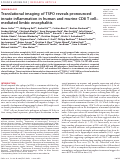 Cover page: Translational imaging of TSPO reveals pronounced innate inflammation in human and murine CD8 T cell–mediated limbic encephalitis
