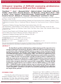 Cover page: Orthogonal targeting of EGFRvIII expressing glioblastomas through simultaneous EGFR and PLK1 inhibition