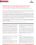 Cover page: Racial Differences in the Prevalence and Outcomes of Atrial Fibrillation Among Patients Hospitalized With Heart Failure