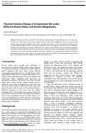 Cover page: Thermal Volume Change of Unsaturated Silt under Different Stress States and Suction Magnitudes