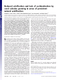 Cover page: Reduced calcification and lack of acclimatization by coral colonies growing in areas of persistent natural acidification