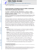 Cover page: Serum biomarkers of treatment response within a randomized clinical trial for pulmonary tuberculosis.