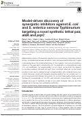 Cover page: Model-driven discovery of synergistic inhibitors against E. coli and S. enterica serovar Typhimurium targeting a novel synthetic lethal pair, aldA and prpC