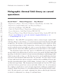 Cover page: Holographic thermal field theory on curved spacetimes