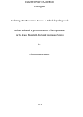 Cover page: Evaluating More Product Less Process: A Methodological Approach