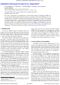 Cover page: Calibration techniques for fast-ion Dα diagnosticsa)