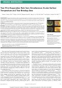 Cover page: Tear-Film Evaporation Rate from Simultaneous Ocular-Surface Temperature and Tear-Breakup Area