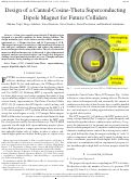 Cover page: Design of a Canted-Cosine-Theta Superconducting Dipole Magnet for Future Colliders