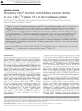 Cover page: Measuring α4β2∗ Nicotinic Acetylcholine Receptor Density in Vivo with [18F]nifene PET in the Nonhuman Primate