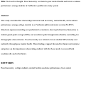 Cover page: No food for thought: Food insecurity is related to poor mental health and lower academic performance among students in California's public university system.