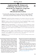 Cover page: Implementing the Melanocytic Pathology Assessment Tool and Hierarchy for Diagnosis: Long-term effect of a simple educational intervention.