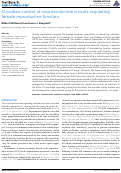 Cover page: Circadian Control of Neuroendocrine Circuits Regulating Female Reproductive Function