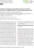 Cover page: Sensitivity of Hydrologic and Geologic Parameters on Recharge Processes in a Highly-Heterogeneous, Semi-Confined Aquifer System