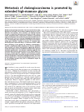 Cover page: Metastasis of cholangiocarcinoma is promoted by extended high-mannose glycans