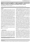 Cover page: Multi-locus match probability in a finite population: a fundamental difference between the Moran and Wright–Fisher models